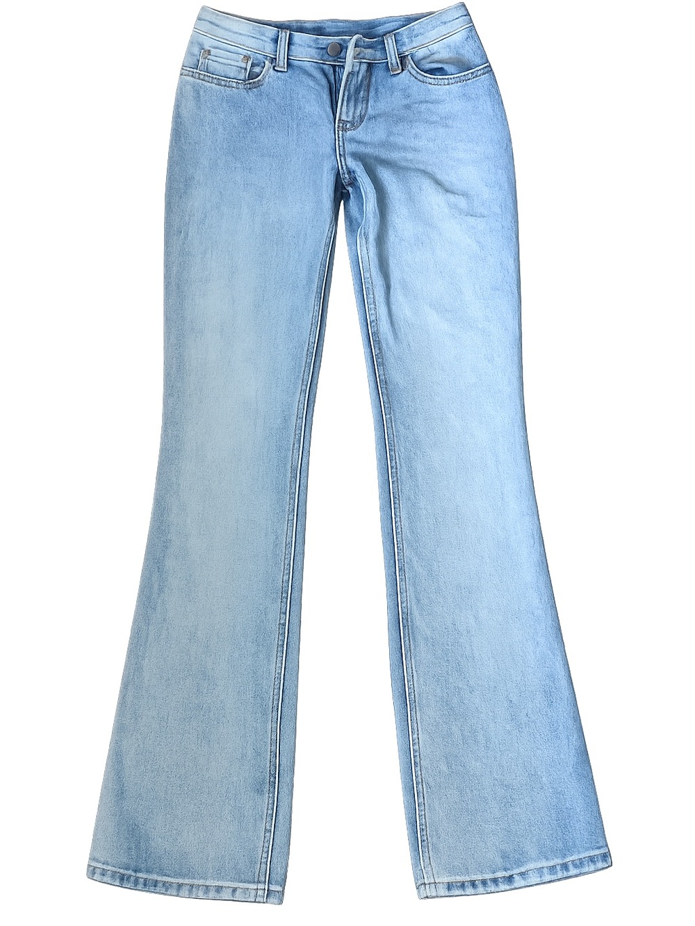 Brandy Melville J. Galt Light Wash Low Rise Flare Jeans Size S 100% Cotton
